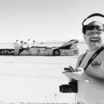 Pr Giorgio Rizzoni and the Venturi VBB-3, Wendover, Utah, Sept. 2013.