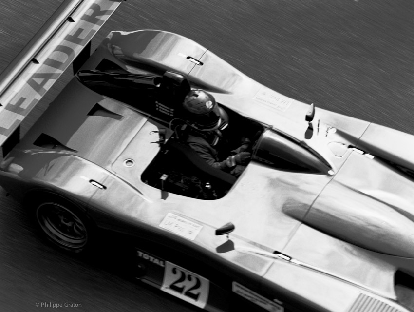 The Leader car. Shooting of the movie "Michel Vaillant", 24 Hours of Le Mans, June 2002.