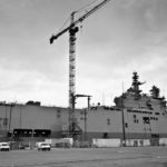 The "Sebastopol" helicopters carrier docked at Saint-Nazaire shipyard, France, Dec. 2014.