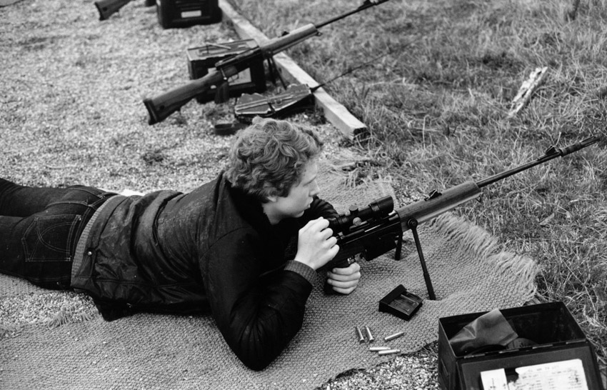 Shooting with FR-F1 sniper rifle, France, early 80's.