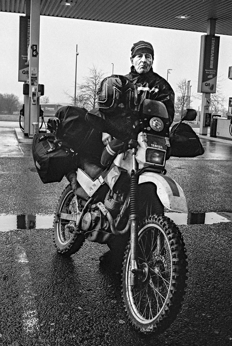 Graham and its Yamaha 250, Belgium, January 2017.