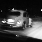 Beetle on ice, Bois de La Cambre, Brussels 1982.