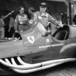 Maurice Trintignant and his 1950 Ferrari F1. Nurbürgring, 1998.